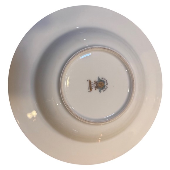 Noritake China Dresalda 3849 Rimmed Soup Bowl Floral Gold Scroll Japan Vintage - Picture 5 of 8